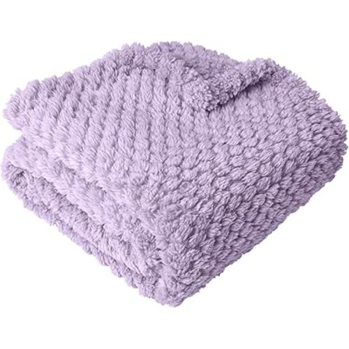 Ultra Soft Cozy Fleece Baby Blanket for Boys Girls Fluffy Breathable Receiving Blanket for Newborns, Perfect for Nursery, Stroller, Swaddling & Toddler Security (Purple, 30” X 40”)