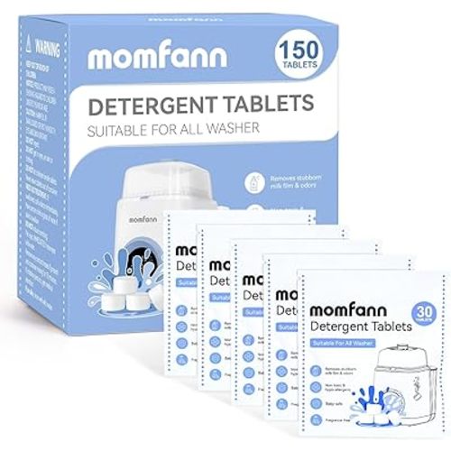 Professional Deep Cleaning Detergent Tablets for All Baby Bottle Washers, Washer Tablets for Bottle Washer and Sterilizer and Dryer, Easy to Use (150Pcs)