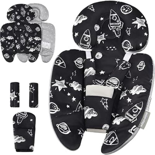 Infant Insert Compatible with 4moms Mamaroo & Graco Swing and Infant Car Seat, Stroller, Other Baby Swing, Rocker, Bouncer, Bassinet Newborn Insert Head & Body Support Cushion, Reversible Design