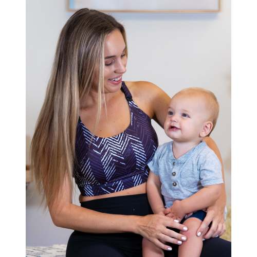 Ultra Comfort Active Nursing Bra (Midnight Chevron)