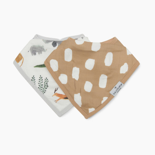 Loulou Lollipop Bamboo Bandana Bib Set - Jungle Safari