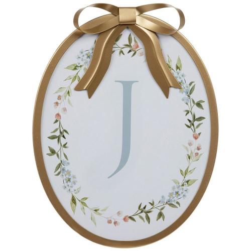 Gold Bow & Floral Letter Wood Wall Decor