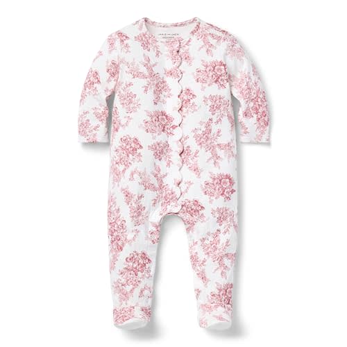 Janie and Jack Baby Girls' Baby Floral Toile Footed One-piece