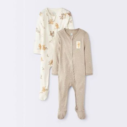 Baby 2pk Winnie the Pooh Long Sleeve Sleep N' Play Pajama - Cloud Island™ Newborn