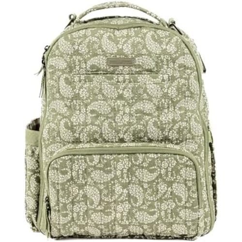 JuJuBe x Sazan Hendrix - New Classic Diaper Bag Backpack with Portable Changing Pad, Baby Stroller Straps, Large Travel Backpack for Boy or Girl, For Carrying Baby Bottles, Diapers, Paisley Floral
