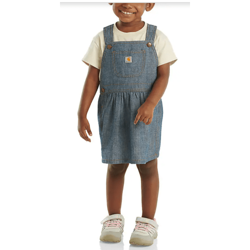 Girls' Denim Chambray Jumper (Infant/Toddler) | 12M | Carhartt
