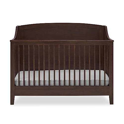Delta Children Campbell 6-in-1 Convertible Crib - Greenguard Gold Certified, Walnut Espresso