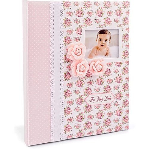 Baby Book Memory – Keepsake Album Baby Girl First 5 Year Events Pregnancy to Age 5 – Pink