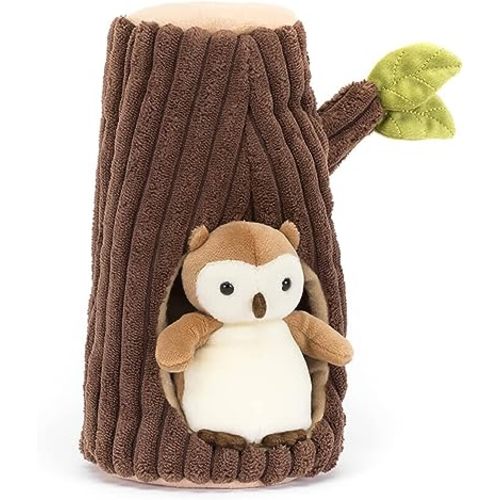 Jellycat Forest Fauna Owl Stuffed Animal, 7.5 inches - Bird Plush Toy - Classic Children's Gift