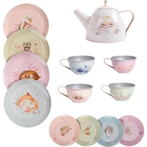 Suitcase - Tea Party Metal Set The Rosalies - Moulin Roty | Maisonette