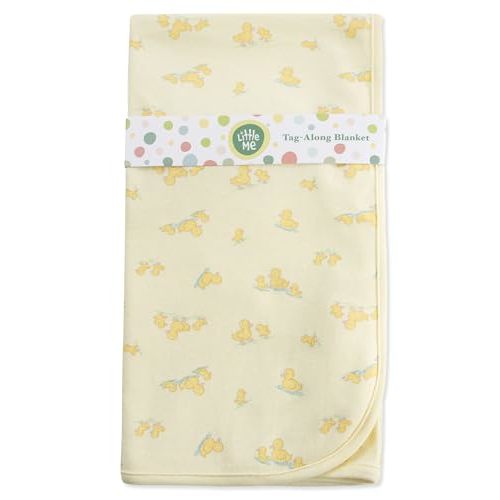 Little Me Blankets for Baby Gender Neutral Duckies Swaddling Receiving Blanket, 30 x 27 Inches