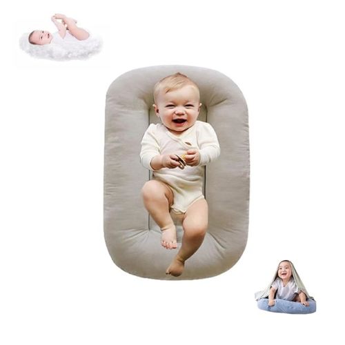 Baby Lounger Snuggle Me Lounger for Infants 0-12 Months, Bionic Design Baby Nest Sleeper Baby Lounger Soft Organic Cotton Breathable Lounger (F)