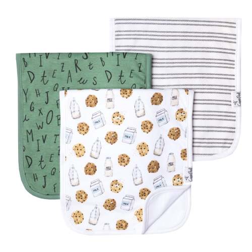 Copper Pearl Printed Burp Cloths - Chip
