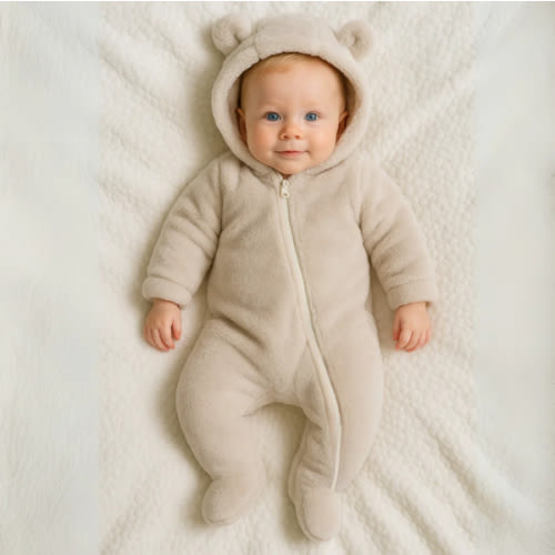 Baby Snowsuit | Warm Insulated Zip-Up Design | Sizes 0-12M | Easy On & Off for Little Ones – Beekee