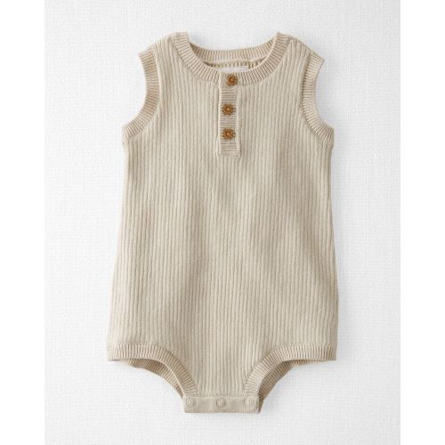 Baby Organic Cotton Sweater Knit Bubble - Canvas