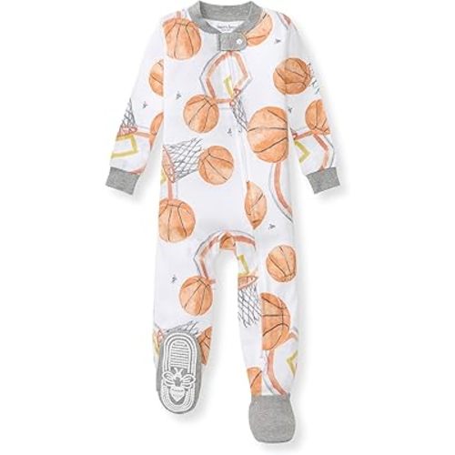 Burt's Bees Baby Boys' One-Piece Non-Slip Snug Fit Footed Pajamas