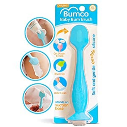 Bumco Diaper Cream Spatula - Baby Bum Brush for Butt Paste Diaper Cream, Baby Butt Cream Diaper Cream Applicator, Butt Spatula Baby Necessities, Diaper Cream Brush, Blue - Single Original Brush