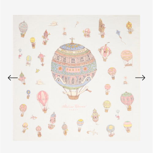Atelier Choux Atelier Choux Baby Grand Carré Hot Air Balloons Blanket