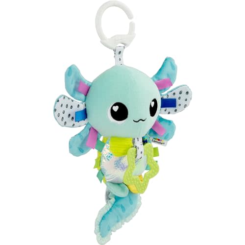 Lamaze Clip On Car Seat and Stroller Toy - Alise The Axolotl - Crinkle Car Seat Toys and Stroller Toys - Sensory Toys for Babies - Travel Toys for Car - Infant Toys Ages 0 Months and Up