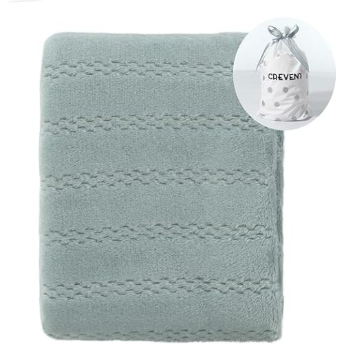 CREVENT 30''X40'' Lightweight Cozy Fluffy Warm Baby Blanket for Girls Boys Infants Toddlers' Bedding Crib Cot Stroller, Baby Shower Birthday Newborn's Gift - Light Grey