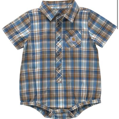 Carhartt Infant Boys' Plaid Print Onesie | Boot Barn