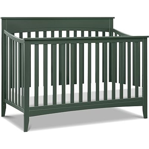 DaVinci Grove 4-in-1 Convertible Crib - GREENGUARD Gold Certified Crib - Baby Crib Convertible to Toddler Bed, Daybed & Full-Size Bed - Wooden Baby Crib with 4 Adjustable Heights - Forest Green