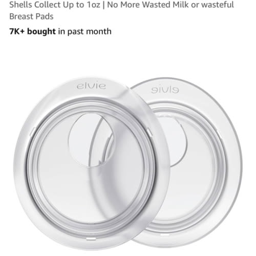 Elvie Catch Milk Collection Shells | Set of Two Discreet Leak-Protection Silicone Cups, Reuse Your Milk| Reusable Breast Shells Collect Up to 1oz | No More Wasted Milk or wasteful Breast Pads