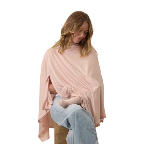 Solly Baby Nursing Cover, Ultra-Breathable, Lightweight Breastfeeding Cover-Up, Buttery-Soft Fabric, Universal Fit, Postpartum Essentials, Newborn Must Haves, Ballet