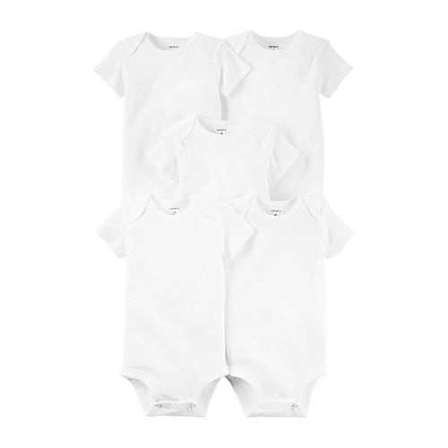 Carter's Baby Unisex Crew Neck Short Sleeve 5-pc. Bodysuit, Color: White - JCPenney