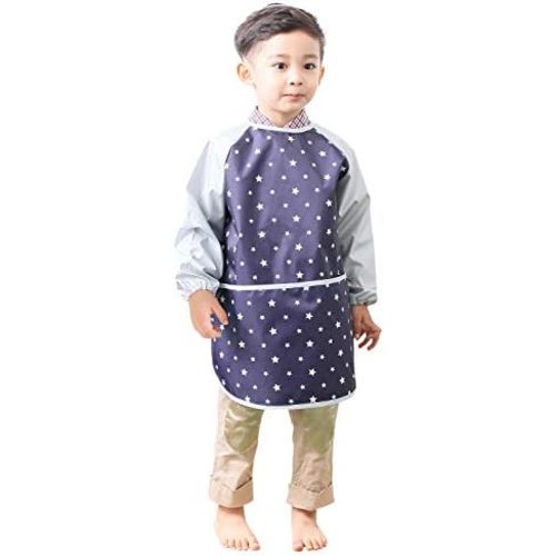 Plie Kids Waterproof Art Smock – Long Sleeve Apron for Painting, Baking, Sensory Play (Ages 1–10)