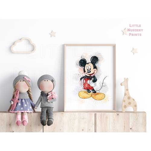 mickey mouse art, mickey wall art, mickey mouse art, mickey nursery decor, mickey mouse wall art, nursery wall art, nursery decor, wall art