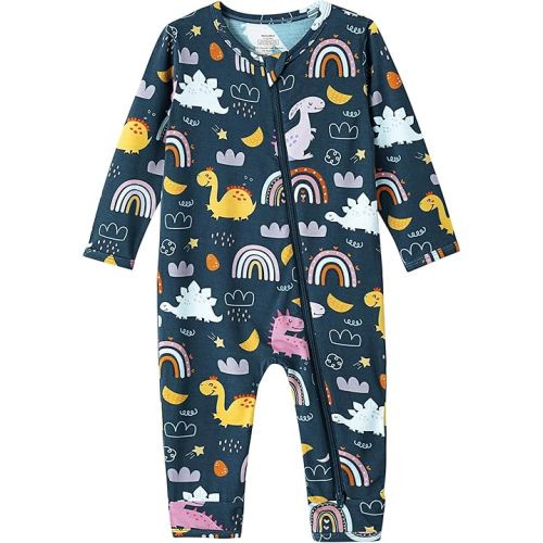 Pajamas for Baby Unisex Sleepers NewBorn Infant Footed Zipper Viscose from Bamboo Rompers
