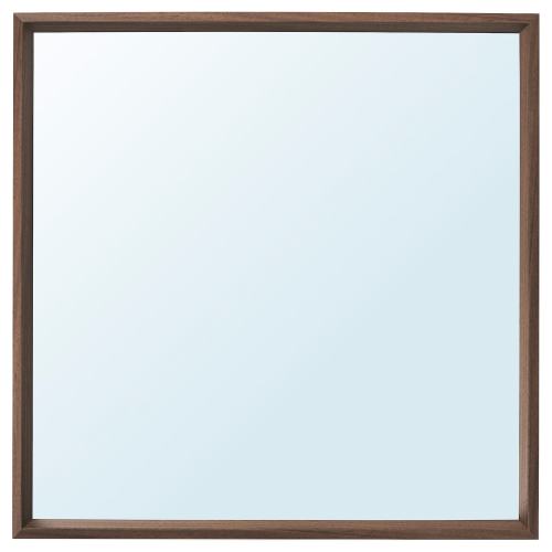 NISSEDAL Mirror - walnut effect 25 5/8x25 5/8 "