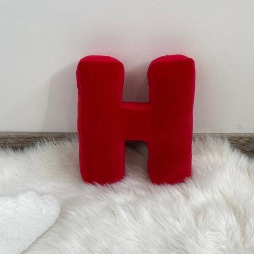 Red Monogram letter Pillow, Fabric letters decoration, Personalized monogram decorative, Kid Room Decor, custom letter pillow