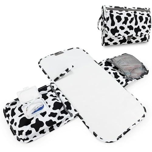 Baby Changing Diaper pad Travel Portable Waterproof Diaper pad Multifunctional Bag Mommy Bag Accessories Milk Pattern