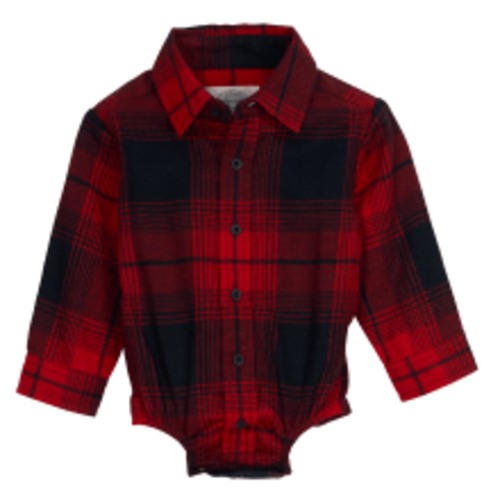 Outdoor Kids Flannel Long-Sleeve Button-Down Bodysuit for Babies | Cabela's