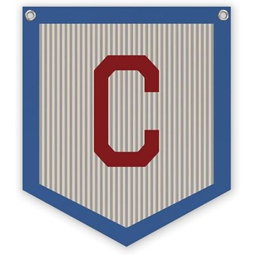 Toddler Boys Room Decor Name Pennant Flag, Personalized Baby Gifts，Vintage Baby Boy Nursery Wall Art,Baby Boy Gifts, Name Sign for Toddler Bedroom Playroom Kidsroom,Letter C 12x14 in