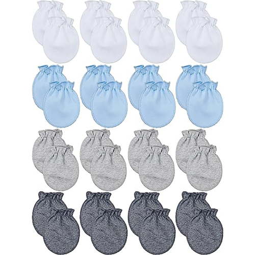 bangyoudaoo 16 Pairs Baby Cotton Mittens No Scratch Gloves Unisex Mittens for baby Boys Girls 0-6 Months