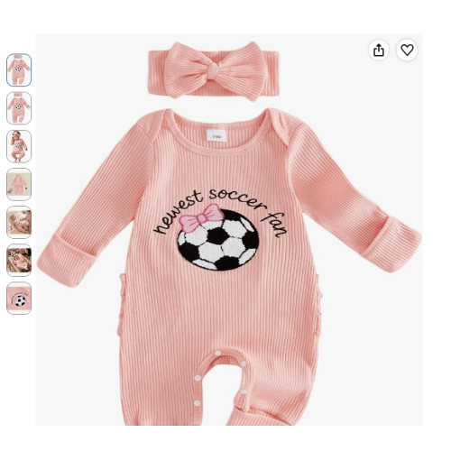 Newest soccer fan onesie