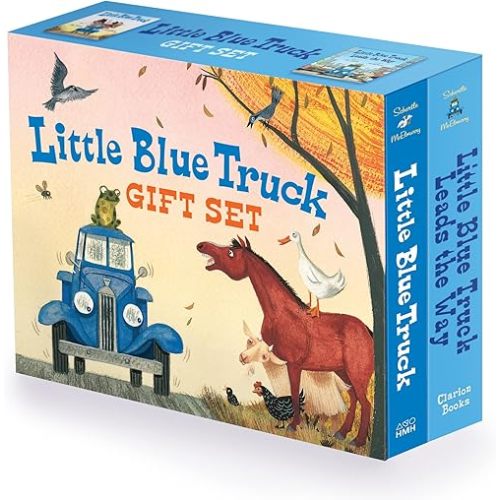 Little Blue Truck 2-Book Gift Set: Little Blue Truck Board Book, Little Blue Truck Leads the Way Board Book Board book – September 26, 2023