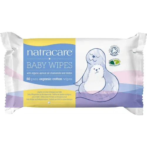 Natracare Organic Cotton Baby Wipes 50 ct (5-Pack)