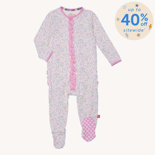 amelia RightFit™ magnetic parent favorite footie with ruffle – Magnetic Me