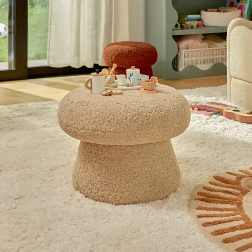 Babyletto Mushroom Pouf - Chai Shearling