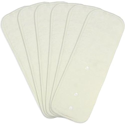 Mama Koala 4-Layer Natural and Microfiber Cloth Diaper Inserts, Adjustable and Reusable for Any Baby Cloth Diaper(6 Pack)