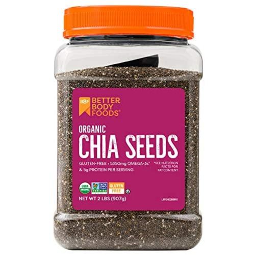 BetterBody Foods Organic Chia Seeds with Omega-3, Non-GMO (2 Pound)