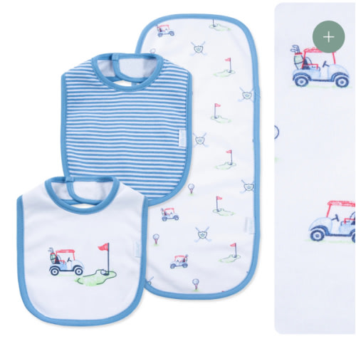 Golf Club Bib & Burp Set
