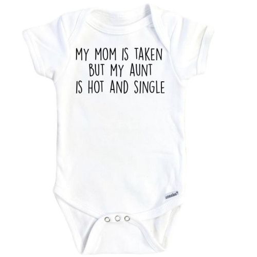 Single Aunt Onesie® Baby Boy Girl Clothes Infant Bodysuit Funny Cute Newborn Gs1 White 6-9m Onesie®