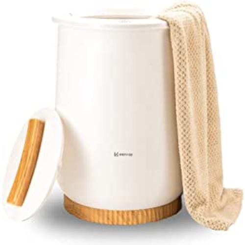 Keenray Towel Warmer, Luxury Towel Warmer Bucket, Large Towel Warmers for Bathroom, Auto Shut Off, Fits Up to Two 40"X70" Oversized Towels, Bathrobes, Blankets, PJ's and More, CL1 - Classic White