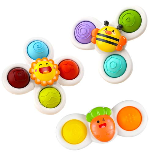 Suction Cup Spinner Toys,Spinning Top Toys of Kids,Baby Educational Bath Toys,Fidget Spinner Relief Stress Birthday Gifts for Baby Kids