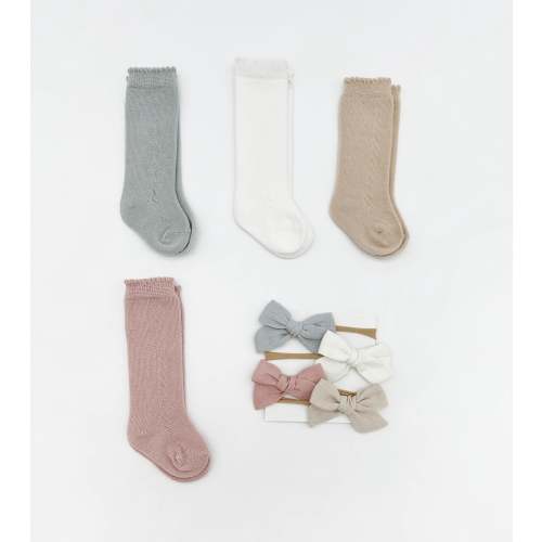 Socks + Bow Sets – Olive and Cradle